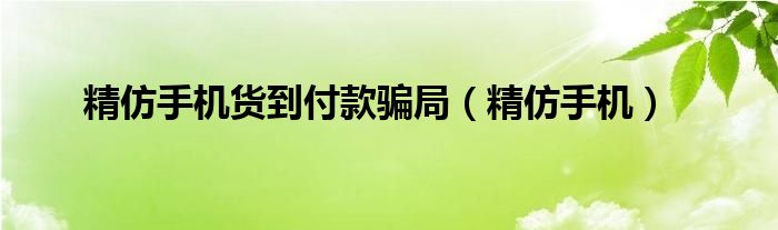精仿手机货到付款骗局（精仿手机）