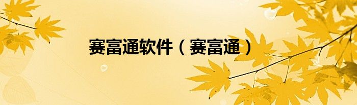 赛富通软件（赛富通）
